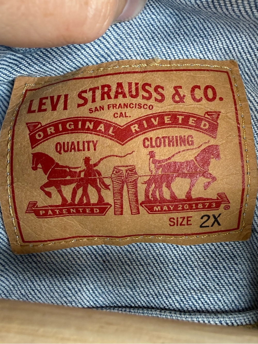 Levi’s Denim Trucker Jacket Cotton Pockets Classic 90s Vintage Style 2X - Picture 5 of 10
